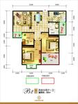 中环城市花园2室2厅1卫86㎡户型图