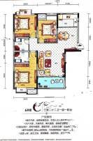 龙城怡景园3室2厅2卫114㎡户型图